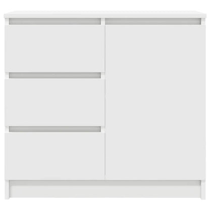 Credenza con Cassetto Bianco 71x35x65 cm in Legno Multistrato