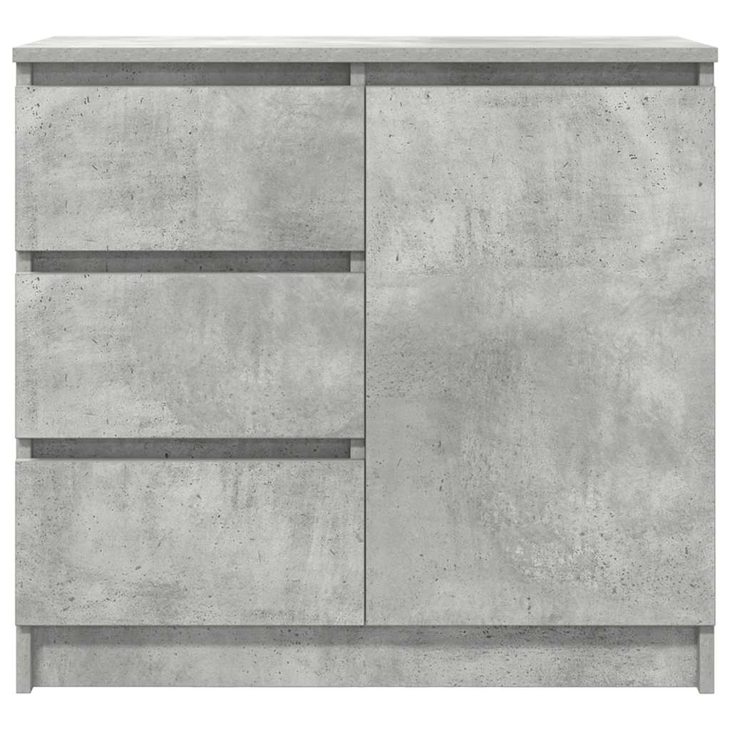 Credenza con Cassetto Grigio Cemento 71x35x65 cm in Truciolato - homemem39