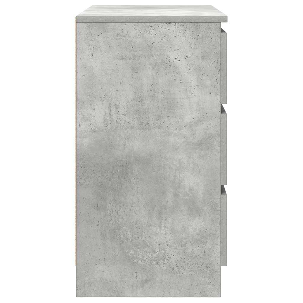 Credenza con Cassetto Grigio Cemento 71x35x65 cm in Truciolato - homemem39