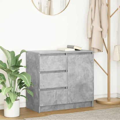 Credenza con Cassetto Grigio Cemento 71x35x65 cm in Truciolato - homemem39