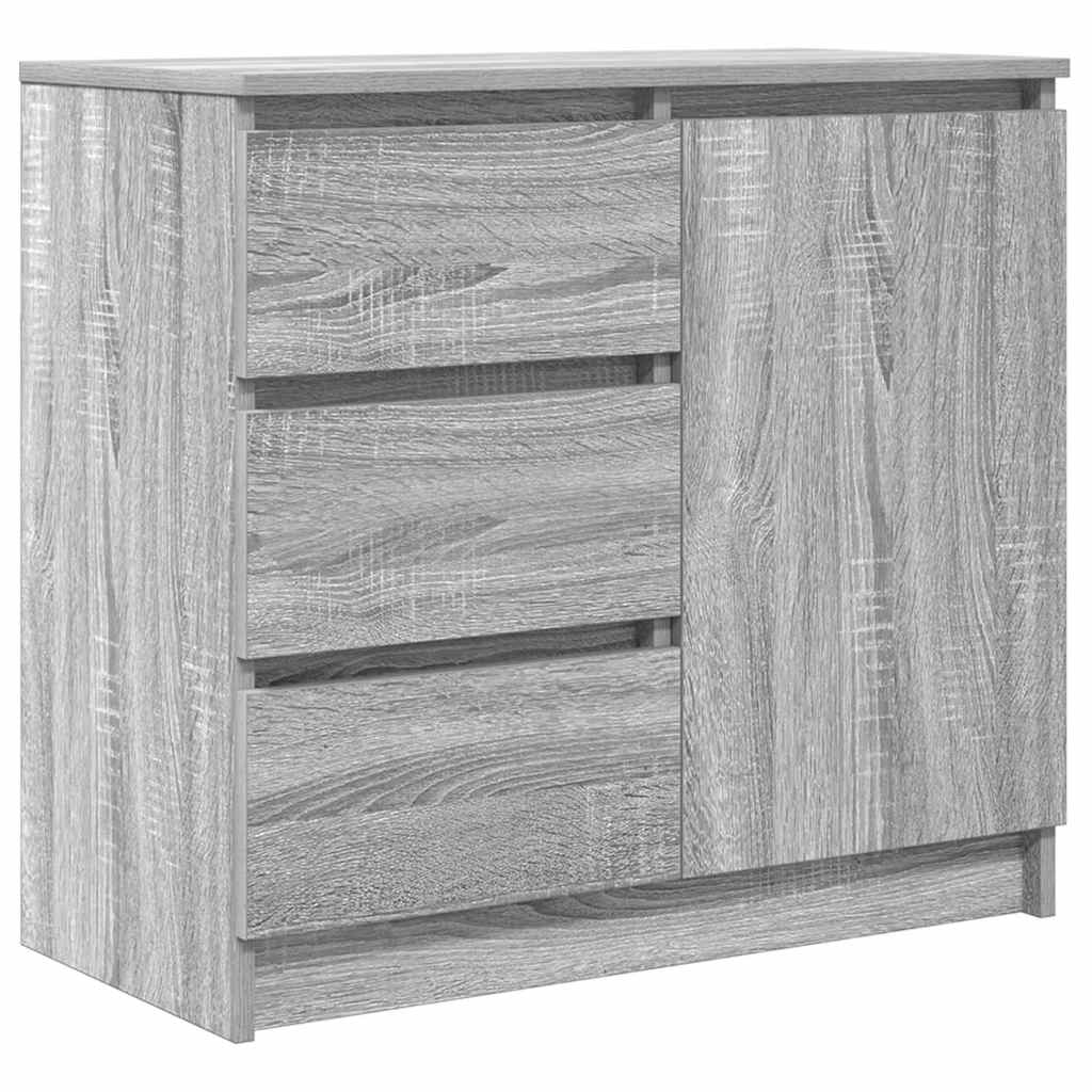 Credenza con Cassetto Grigio Sonoma 71x35x65 cm in Truciolato - homemem39