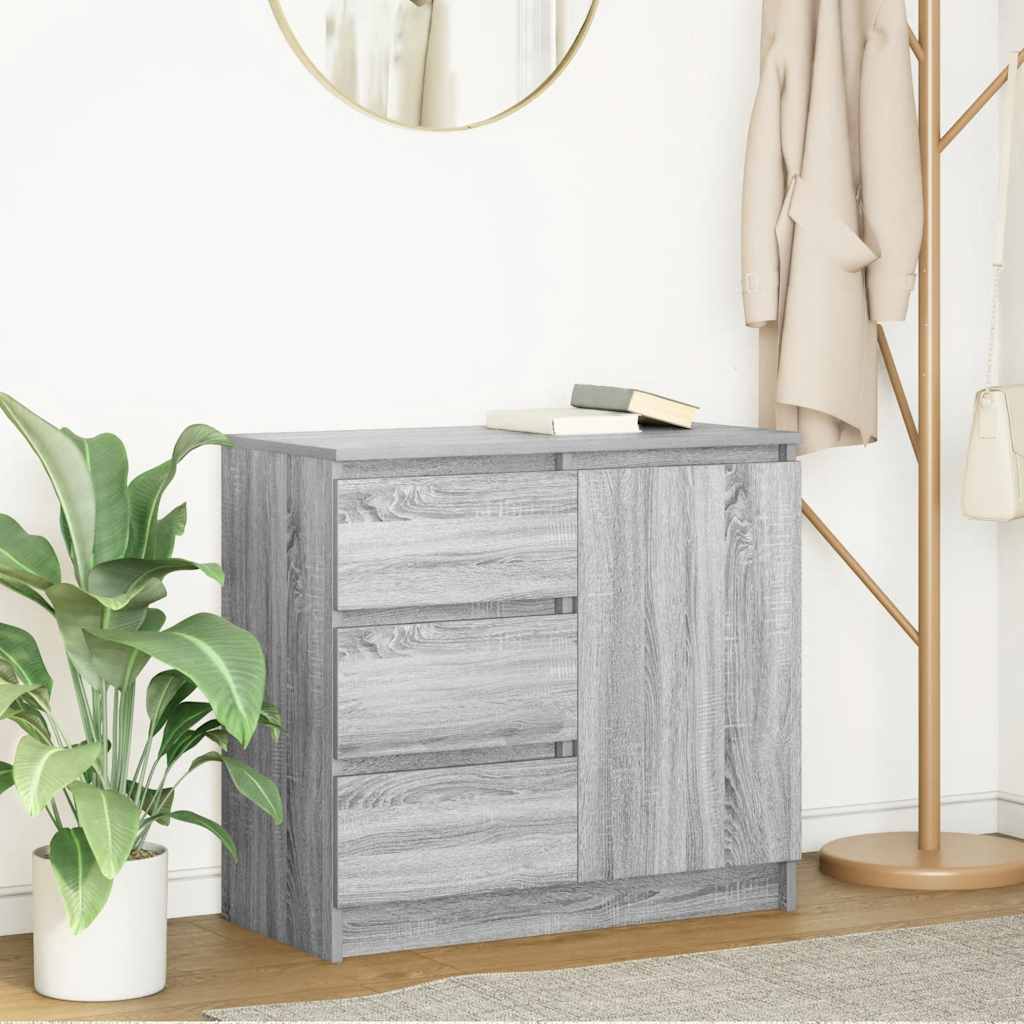 Credenza con Cassetto Grigio Sonoma 71x35x65 cm in Truciolato - homemem39