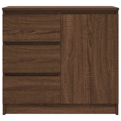 Credenza con Cassetto Rovere Marrone 71x35x65 cm in Truciolato - homemem39