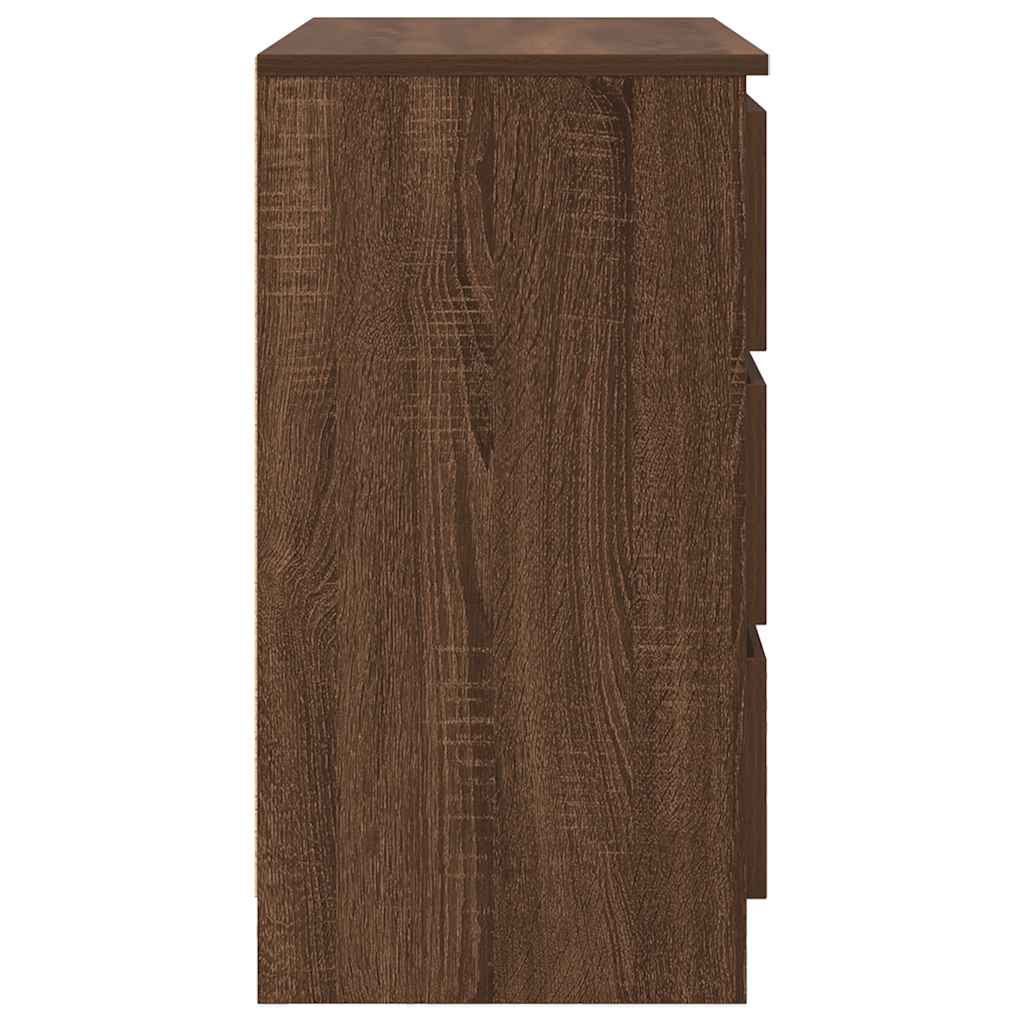 Credenza con Cassetto Rovere Marrone 71x35x65 cm in Truciolato - homemem39