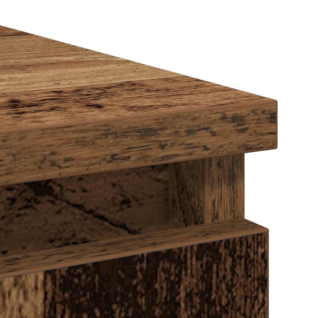 Credenza con Cassetto Legno Antico 71x35x65 cm in Truciolato - homemem39