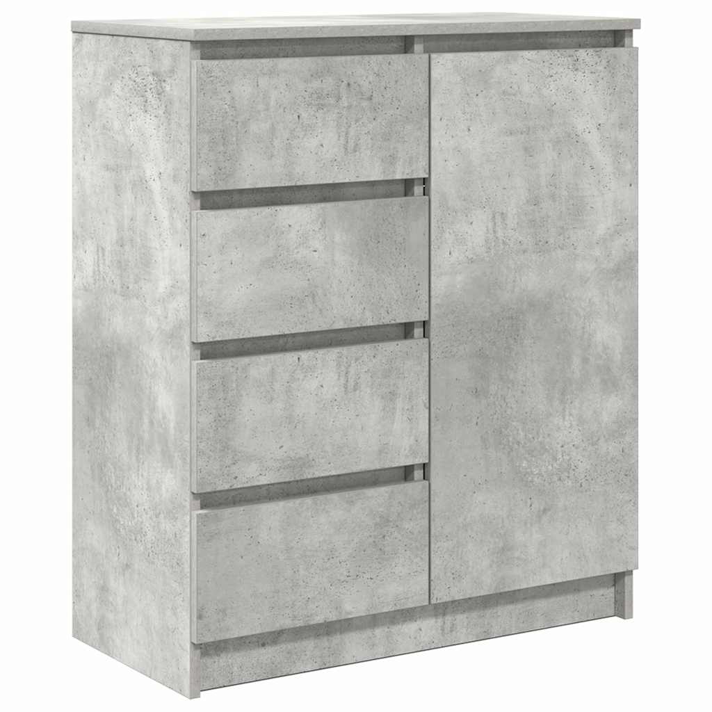 Credenza con Cassetti Grigio Cemento 71x35x84 cm in Truciolato