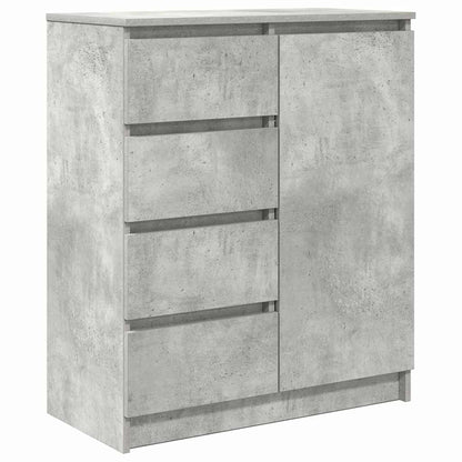 Credenza con Cassetti Grigio Cemento 71x35x84 cm in Truciolato
