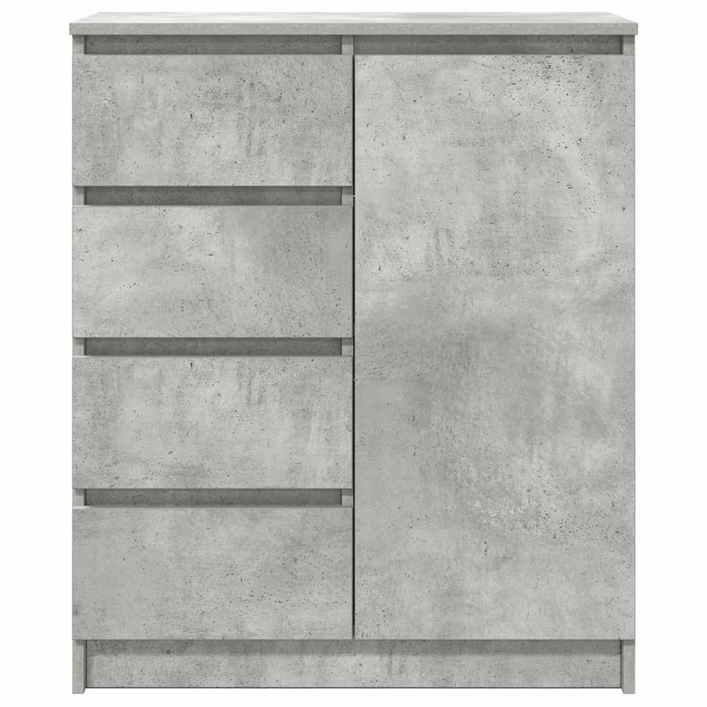 Credenza con Cassetti Grigio Cemento 71x35x84 cm in Truciolato