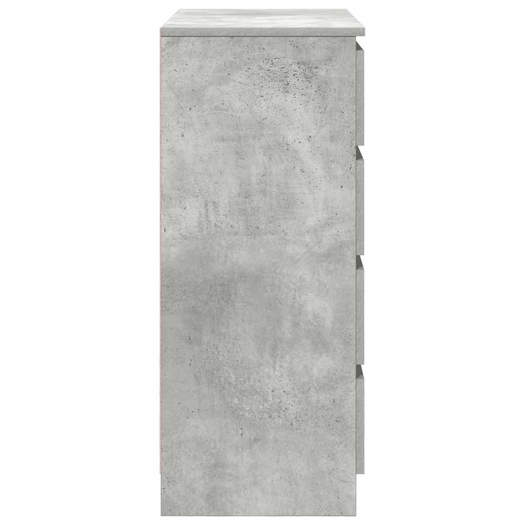 Credenza con Cassetti Grigio Cemento 71x35x84 cm in Truciolato
