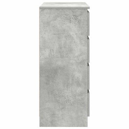 Credenza con Cassetti Grigio Cemento 71x35x84 cm in Truciolato