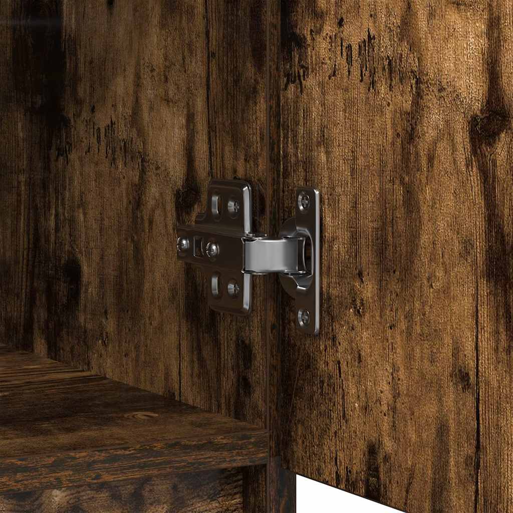 Credenza con Cassetti Rovere Fumo 71x35x84 cm in Truciolato - homemem39