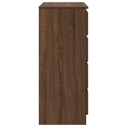 Credenza con Cassetti Rovere Marrone 71x35x84 cm in Truciolato - homemem39