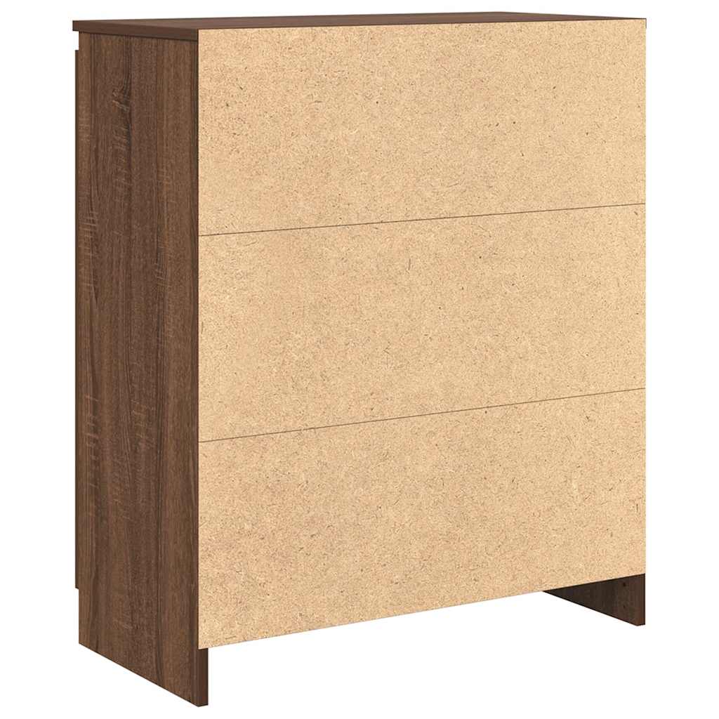 Credenza con Cassetti Rovere Marrone 71x35x84 cm in Truciolato - homemem39