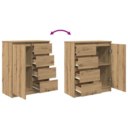 Credenza con Cassetti Rovere Artigianale 71x35x84 cm Truciolato