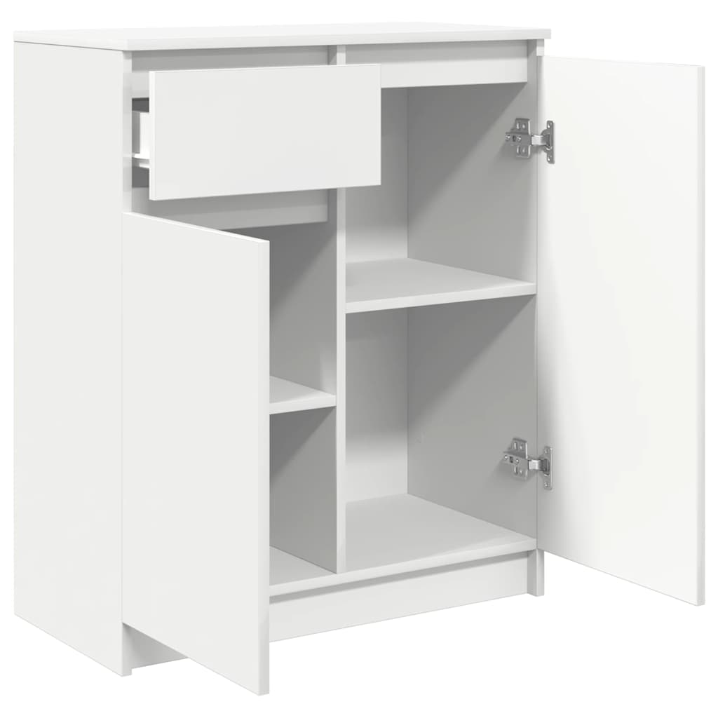 Credenza con Cassetto Bianco 71x35x84 cm in Legno Multistrato - homemem39