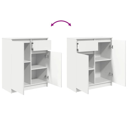 Credenza con Cassetto Bianco 71x35x84 cm in Legno Multistrato - homemem39