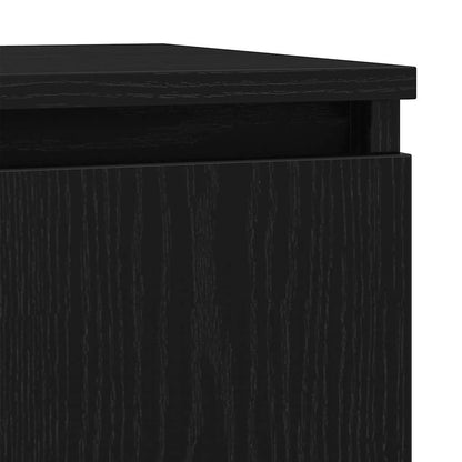 Credenza con Cassetto Rovere Nero 71x35x84 cm Legno Multistrato - homemem39