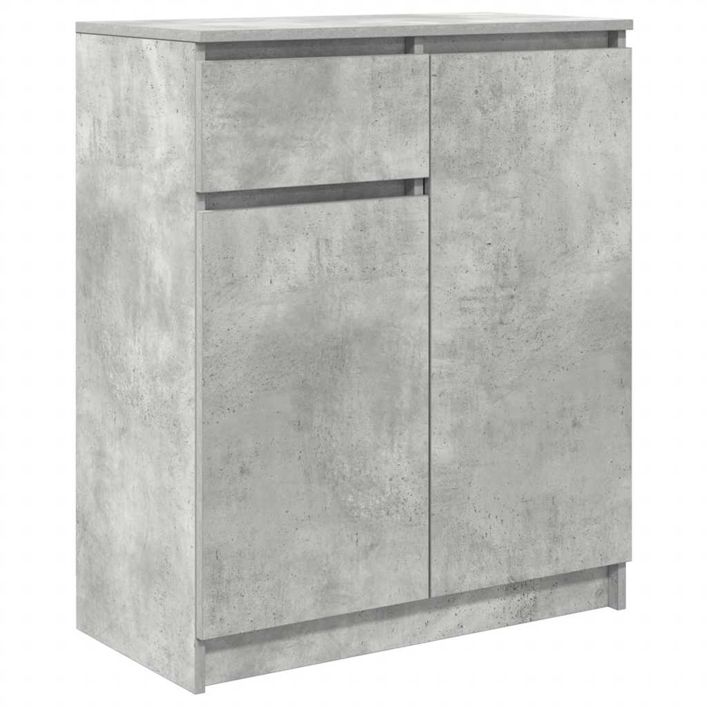 Credenza con Cassetto Grigio Cemento 71x35x84 cm in Truciolato - homemem39