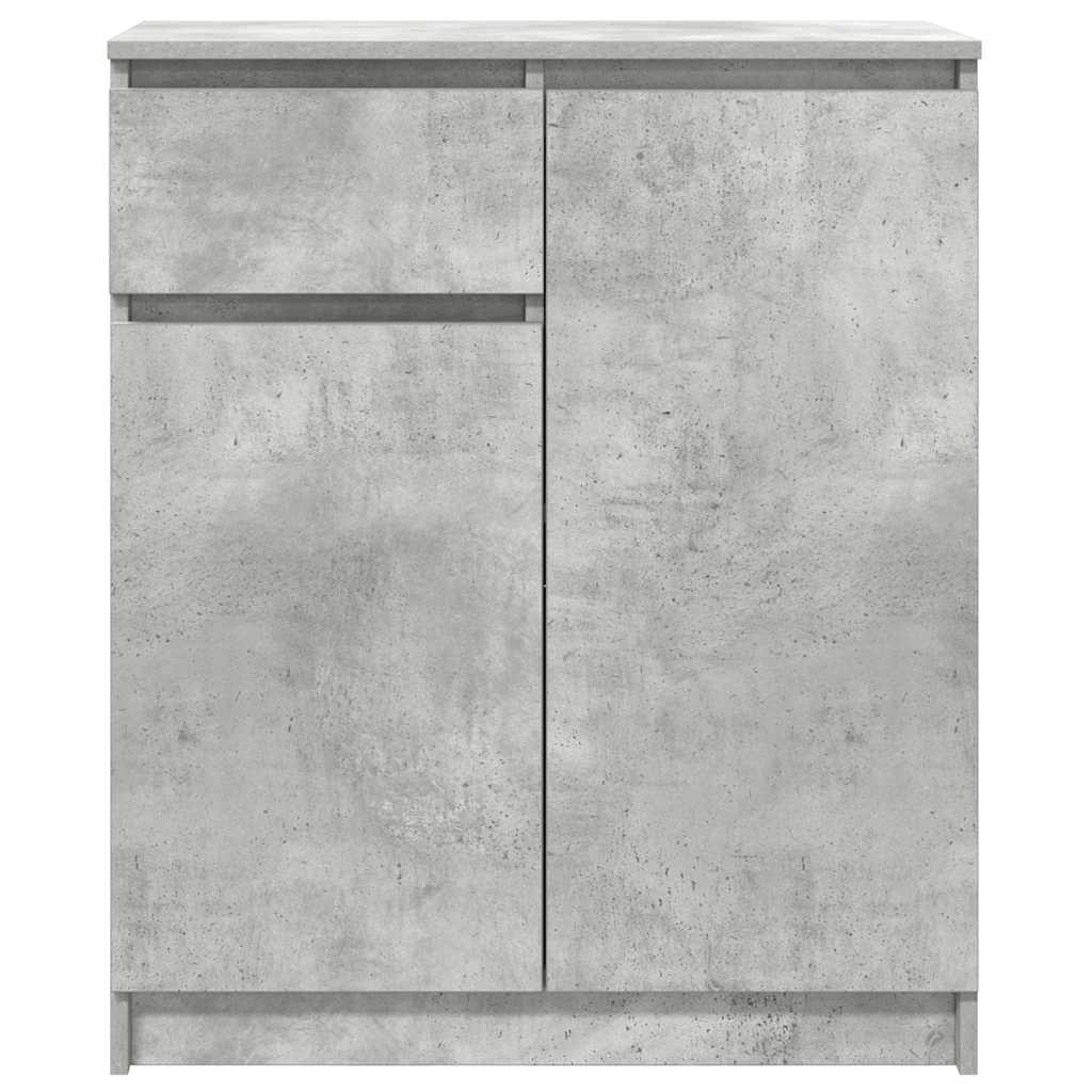 Credenza con Cassetto Grigio Cemento 71x35x84 cm in Truciolato - homemem39
