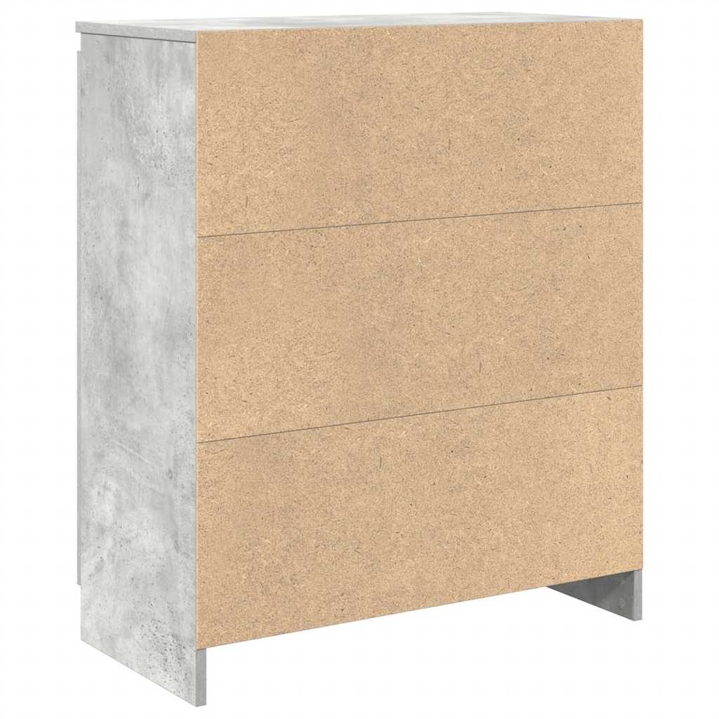 Credenza con Cassetto Grigio Cemento 71x35x84 cm in Truciolato - homemem39