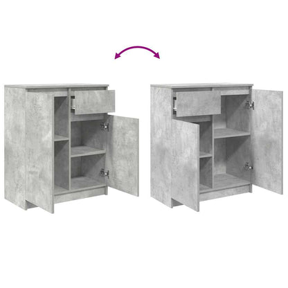 Credenza con Cassetto Grigio Cemento 71x35x84 cm in Truciolato - homemem39