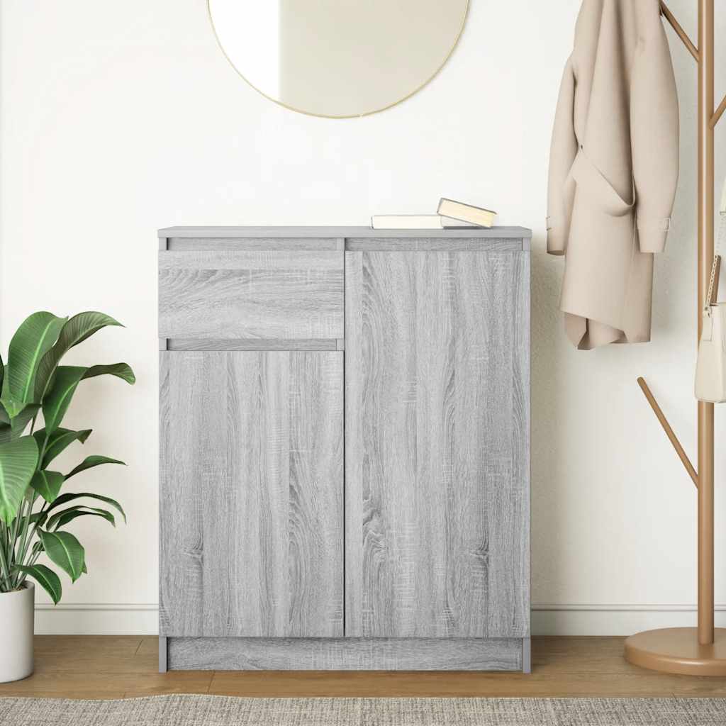 Credenza con Cassetto Grigio Sonoma 71x35x84 cm in Truciolato - homemem39