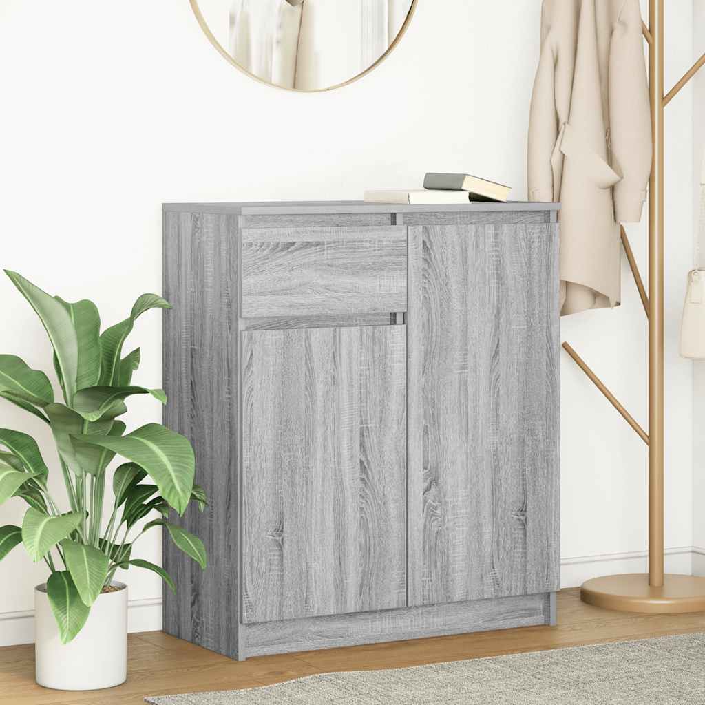 Credenza con Cassetto Grigio Sonoma 71x35x84 cm in Truciolato - homemem39
