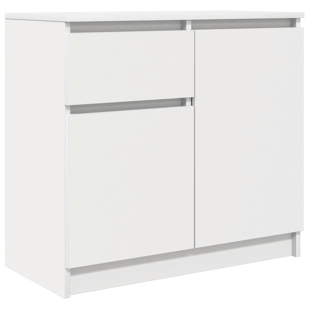 Credenza con Cassetto Bianco 71x35x65 cm in Legno Multistrato - homemem39