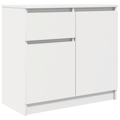 Credenza con Cassetto Bianco 71x35x65 cm in Legno Multistrato - homemem39