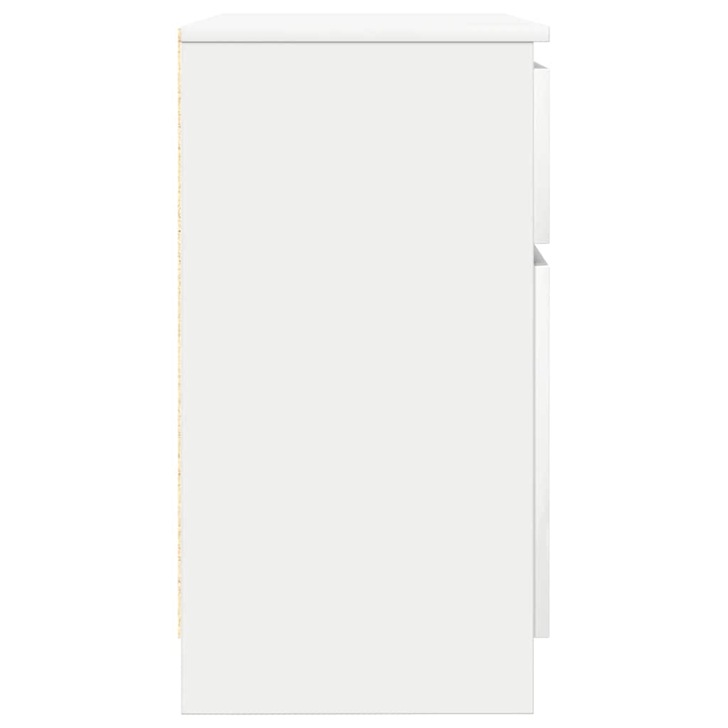 Credenza con Cassetto Bianco 71x35x65 cm in Legno Multistrato - homemem39