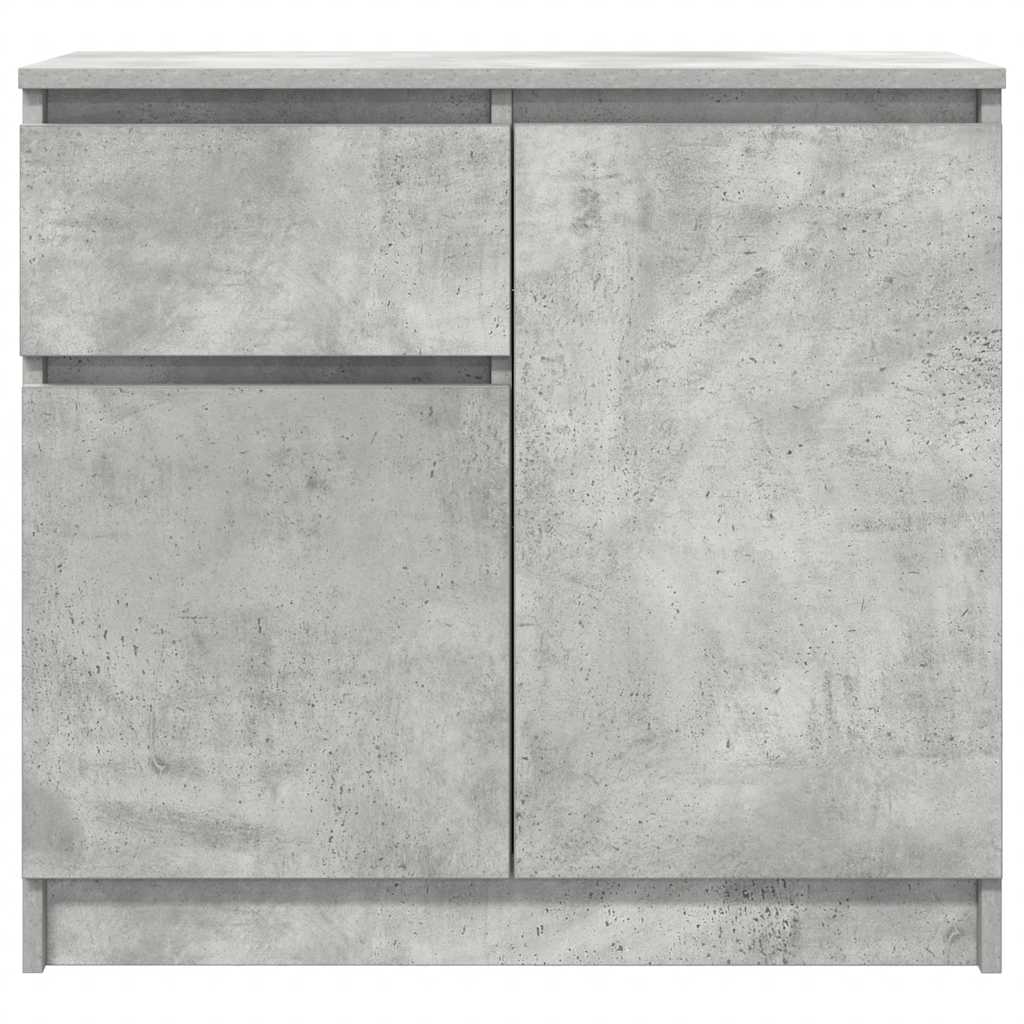 Credenza con Cassetto Grigio Cemento 71x35x65 cm in Truciolato - homemem39