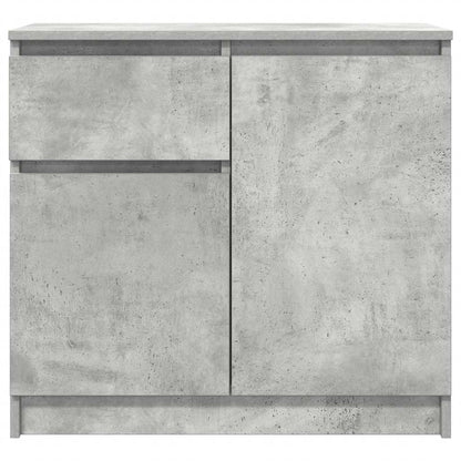 Credenza con Cassetto Grigio Cemento 71x35x65 cm in Truciolato - homemem39