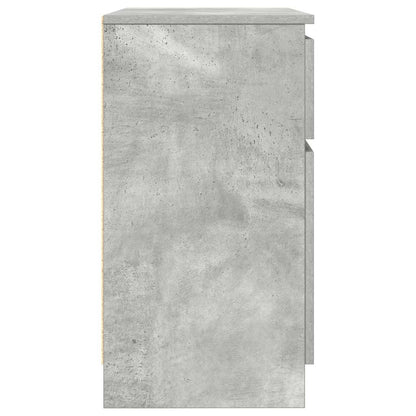 Credenza con Cassetto Grigio Cemento 71x35x65 cm in Truciolato - homemem39