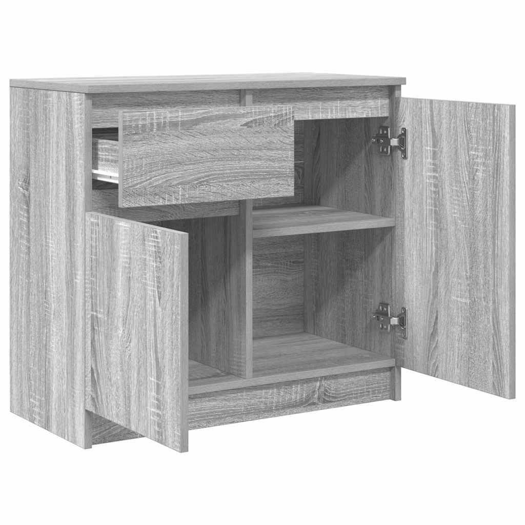 Credenza con Cassetto Grigio Sonoma 71x35x65 cm in Truciolato - homemem39