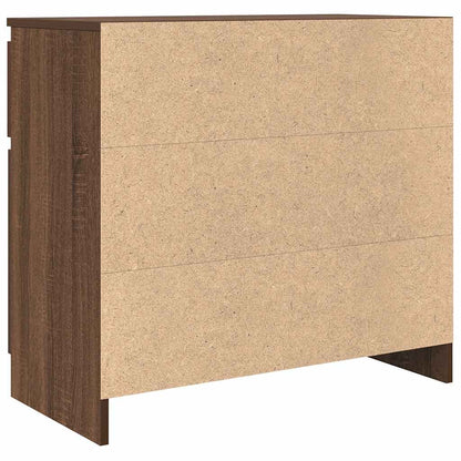 Credenza con Cassetto Rovere Marrone 71x35x65 cm in Truciolato - homemem39