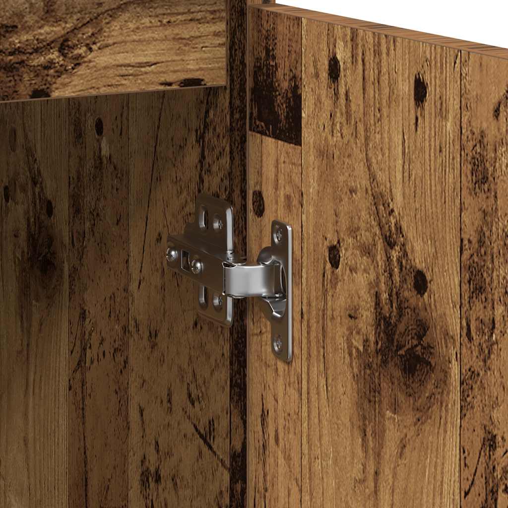 Credenza con Cassetto Legno Antico 71x35x65 cm in Truciolato - homemem39