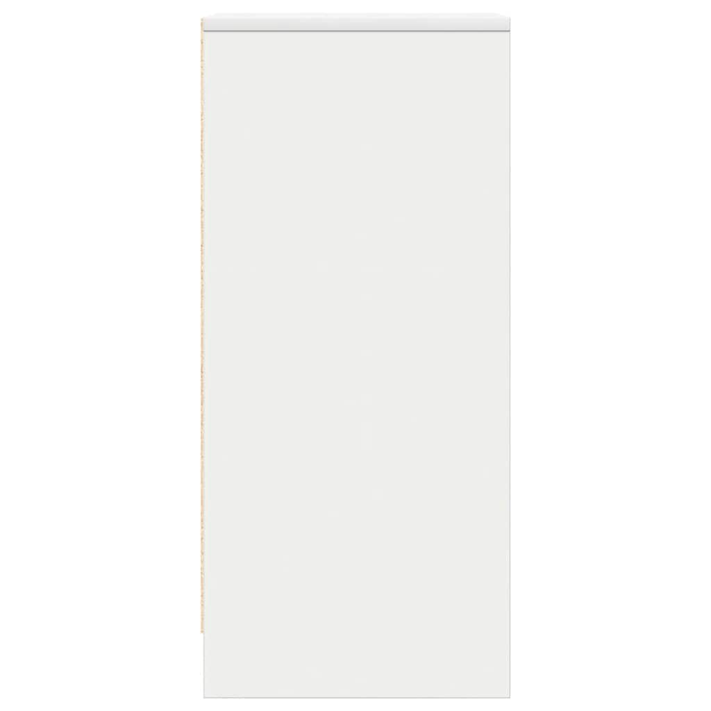 Credenza Bianca 29,5x34x76 cm in Legno Multistrato - homemem39