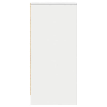 Credenza Bianca 29,5x34x76 cm in Legno Multistrato - homemem39