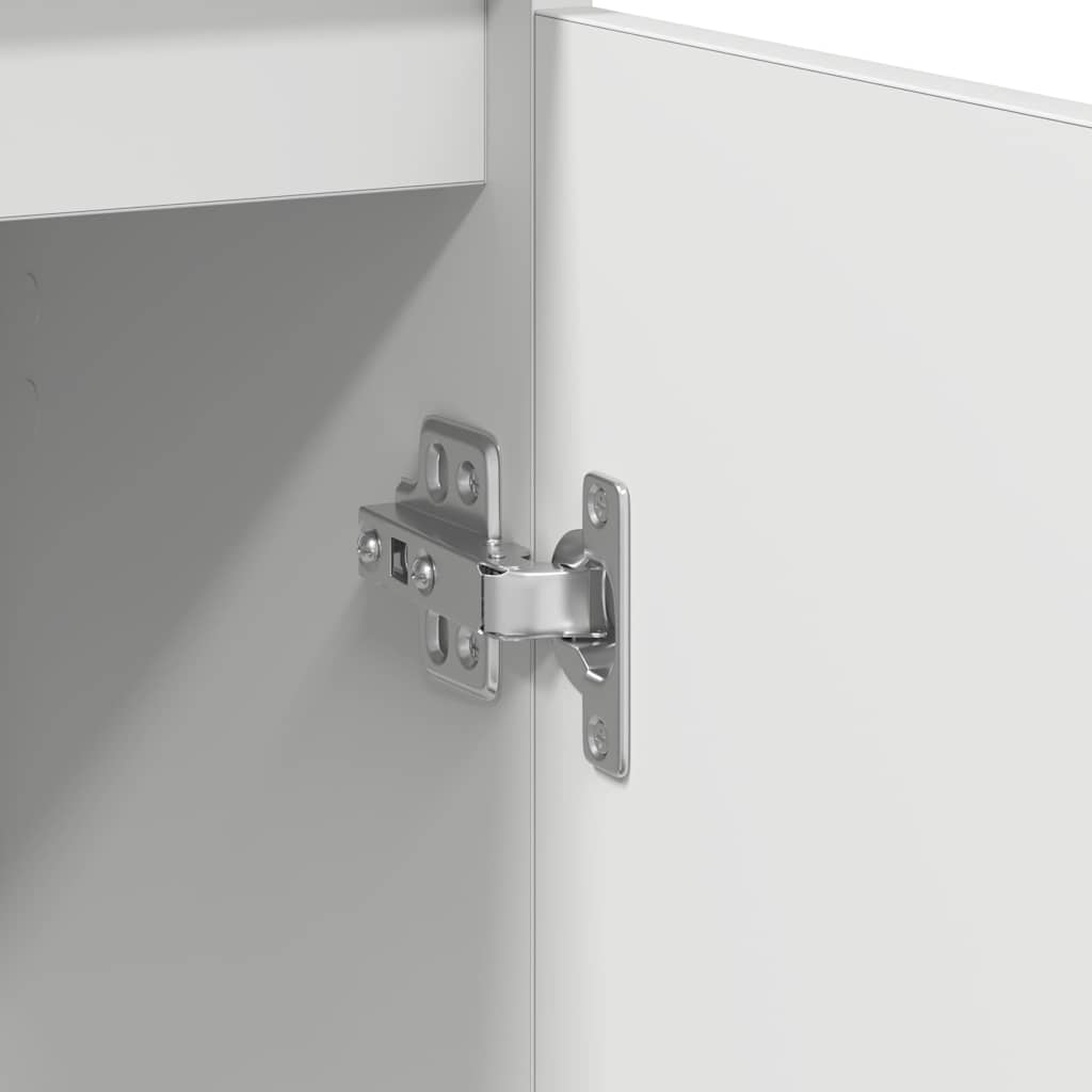 Credenza Bianca 29,5x34x76 cm in Legno Multistrato - homemem39