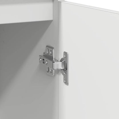 Credenza Bianca 29,5x34x76 cm in Legno Multistrato - homemem39