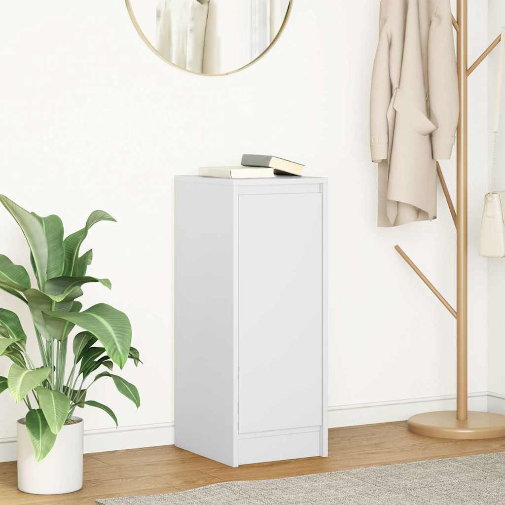 Credenza Bianca 29,5x34x76 cm in Legno Multistrato - homemem39