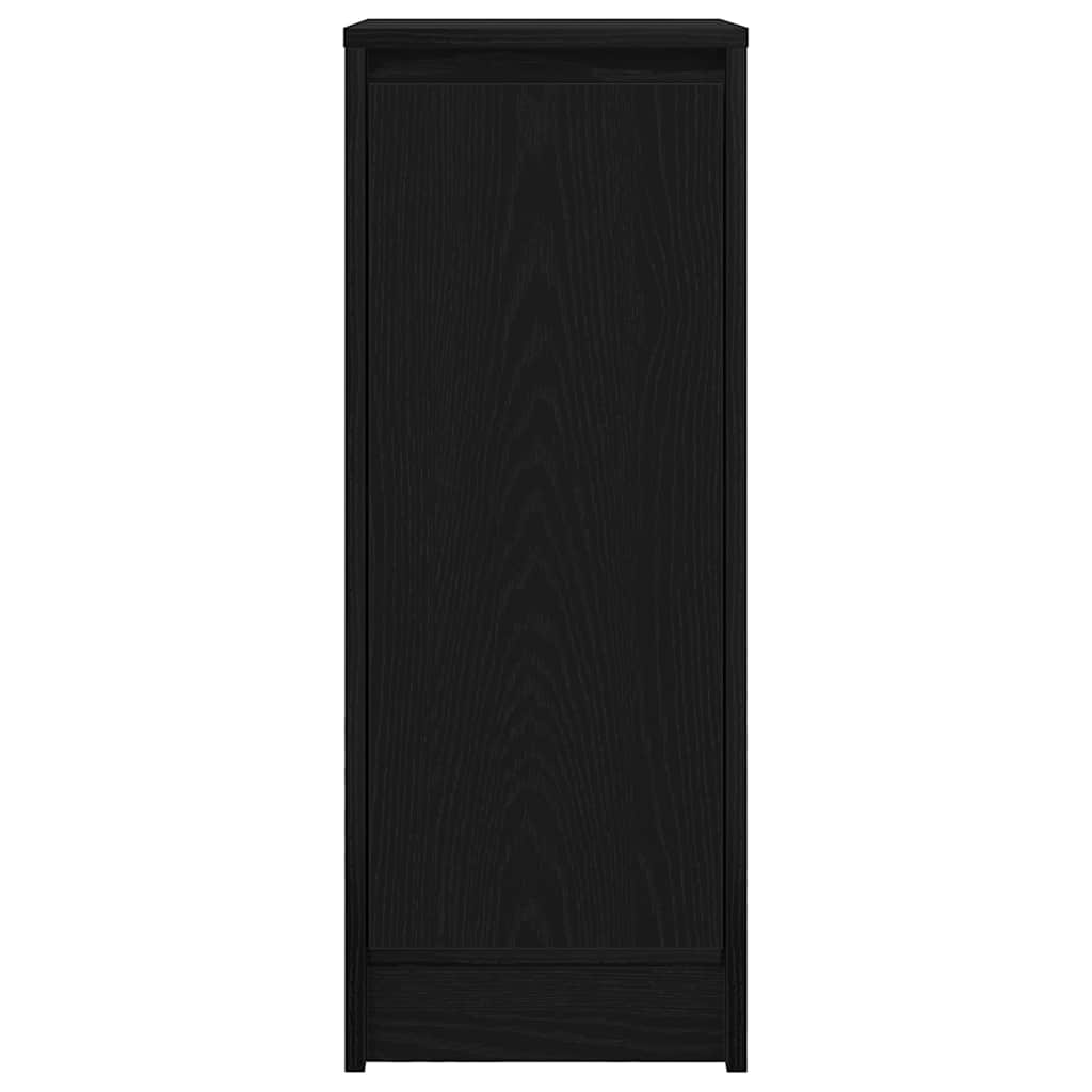 Credenza Rovere Nero 29,5x34x76 cm in Legno Multistrato - homemem39