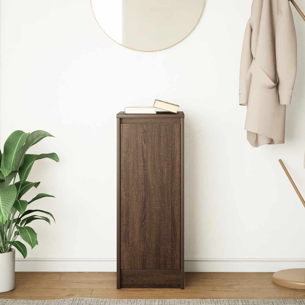 Credenza Rovere Marrone 29,5x34x76 cm in Legno Multistrato - homemem39