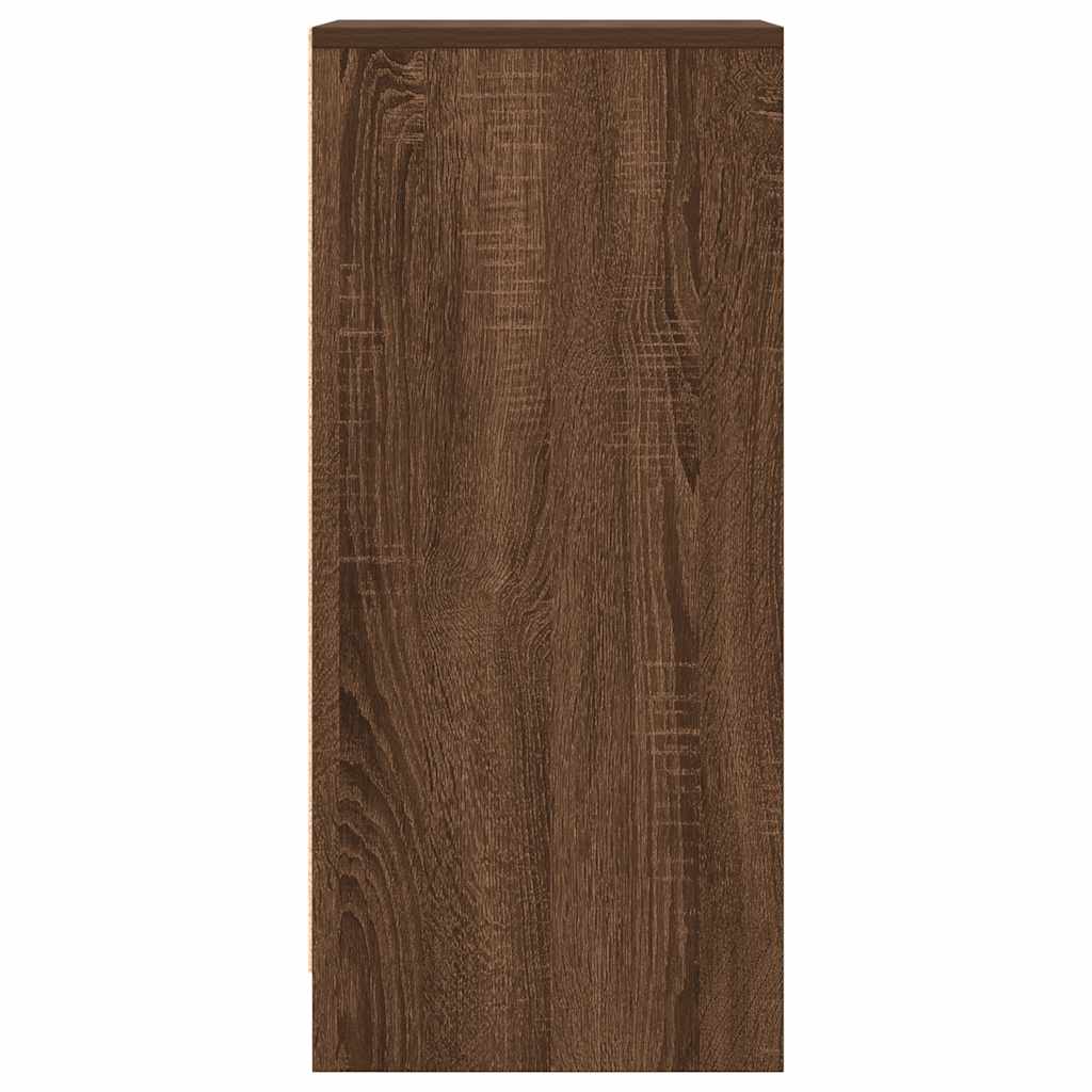 Credenza Rovere Marrone 29,5x34x76 cm in Legno Multistrato - homemem39