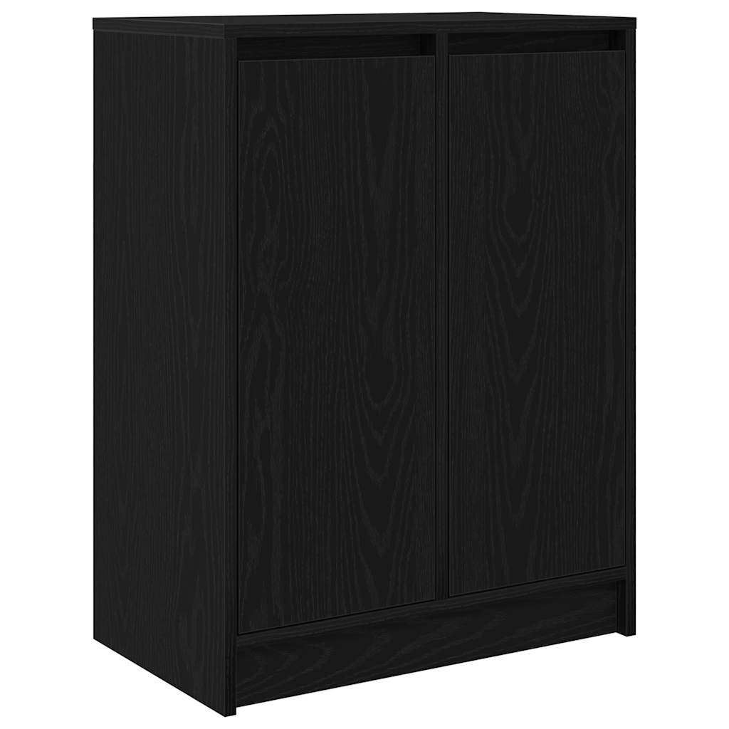 Credenza Rovere Nero 57x34x76 cm in Legno Multistrato - homemem39