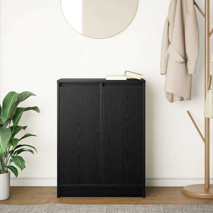 Credenza Rovere Nero 57x34x76 cm in Legno Multistrato - homemem39
