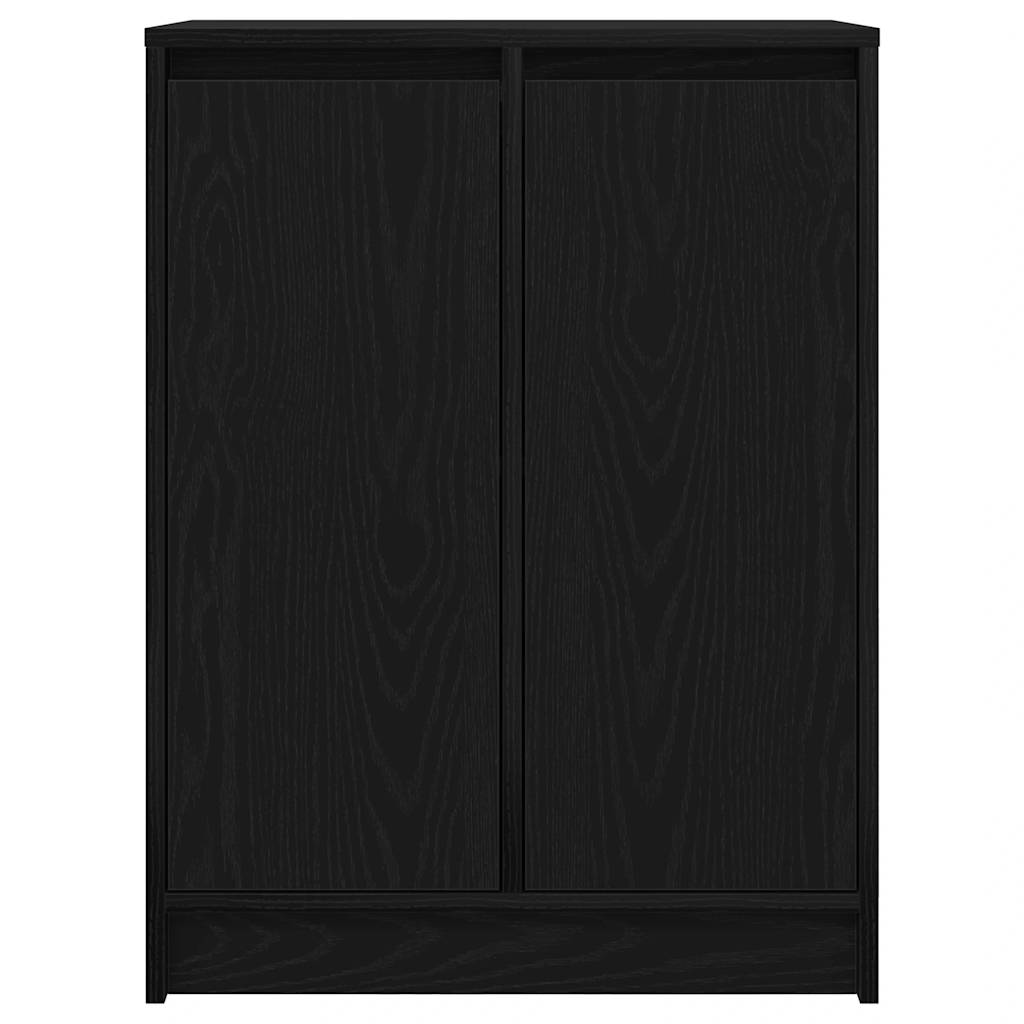 Credenza Rovere Nero 57x34x76 cm in Legno Multistrato - homemem39