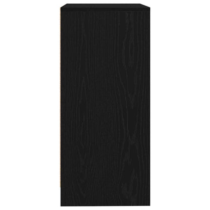 Credenza Rovere Nero 57x34x76 cm in Legno Multistrato - homemem39