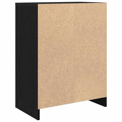 Credenza Rovere Nero 57x34x76 cm in Legno Multistrato - homemem39