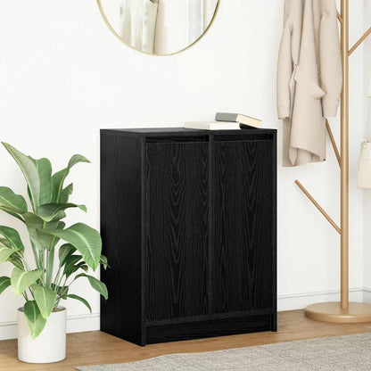 Credenza Rovere Nero 57x34x76 cm in Legno Multistrato - homemem39